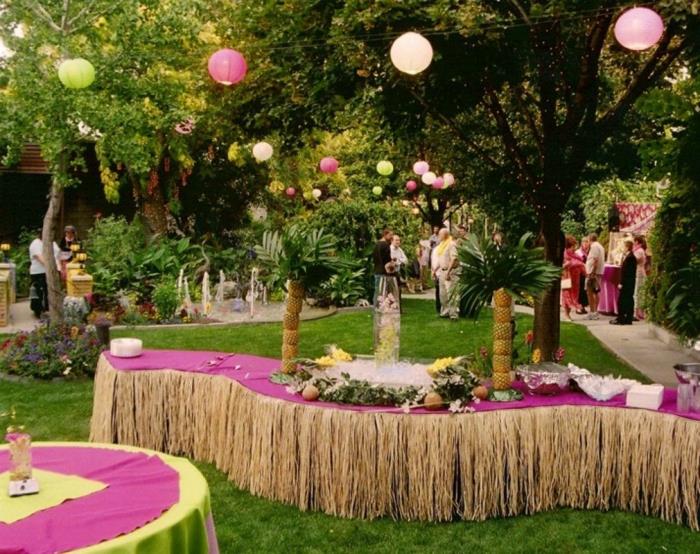 Pomysły na dekoracje w ogrodzie na przyjęcie ogrodowe oświetlenie ogrodowe Pomysły na wesele w ogrodzie