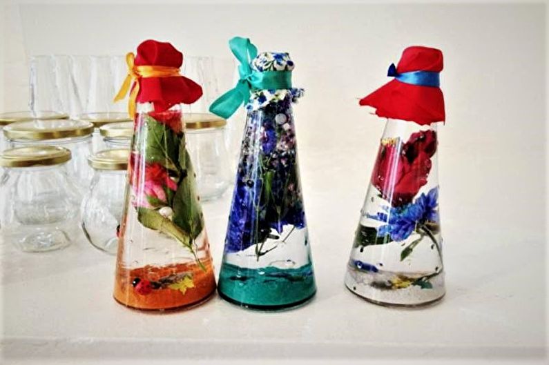 DIY Flaschendekor - Blumendekor