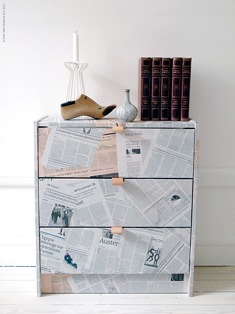 DIY stará skříňová výzdoba - Decoupage