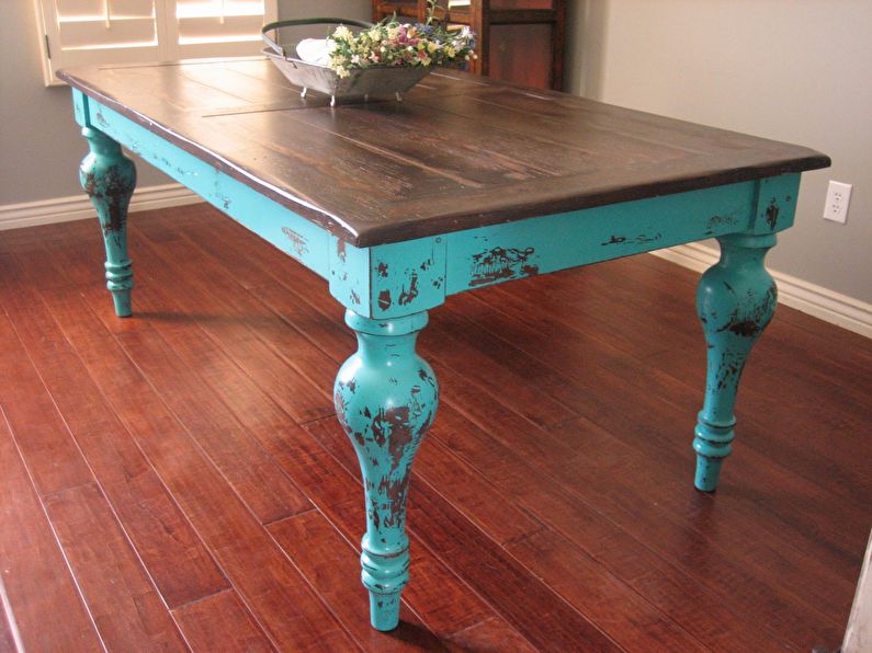 Craquelure - DIY starý dekor stolu