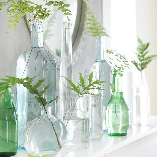 Dekoracje wielkanocne samemu zrób szklanki wazon z roślinami stół