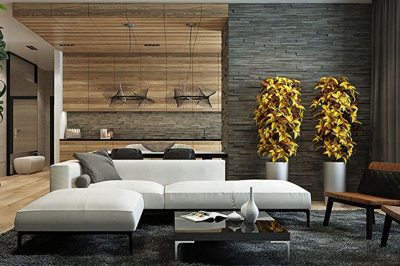 Dekorativní kámen v interiéru - minimalismus