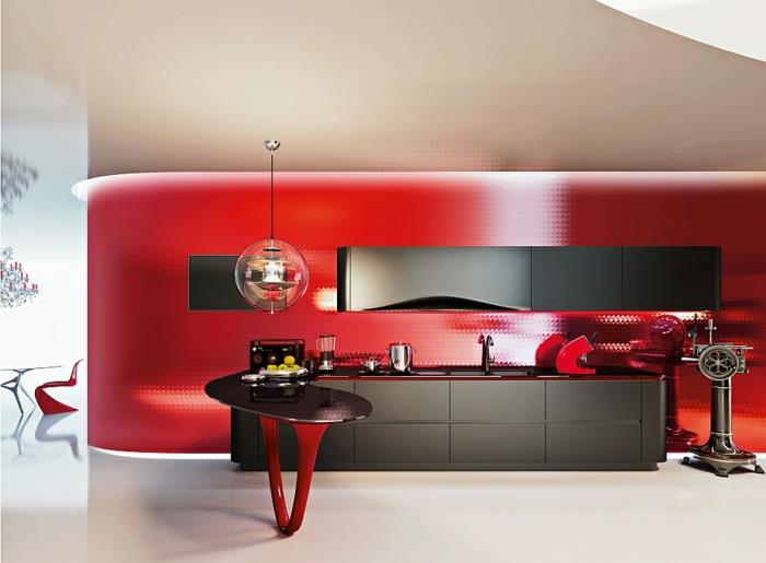 designerskie kuchnie nowoczesne kuchnie włoski design czerwony