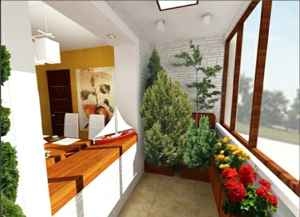 Idée de projet de terrasse design panneau de bois fenêtre plantes