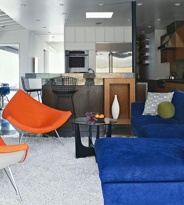 chaise coco design velours marinebaue canapé et pouf