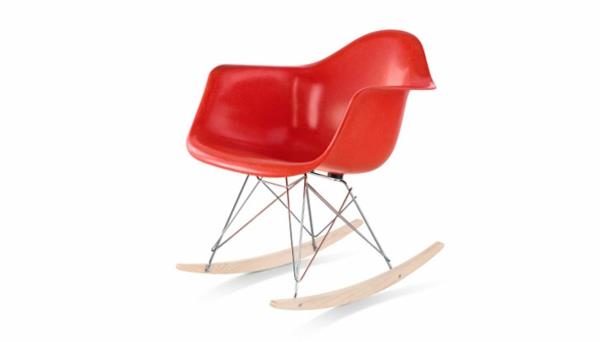 meubles design chaises design chaise eames shell chaise à bascule rouge