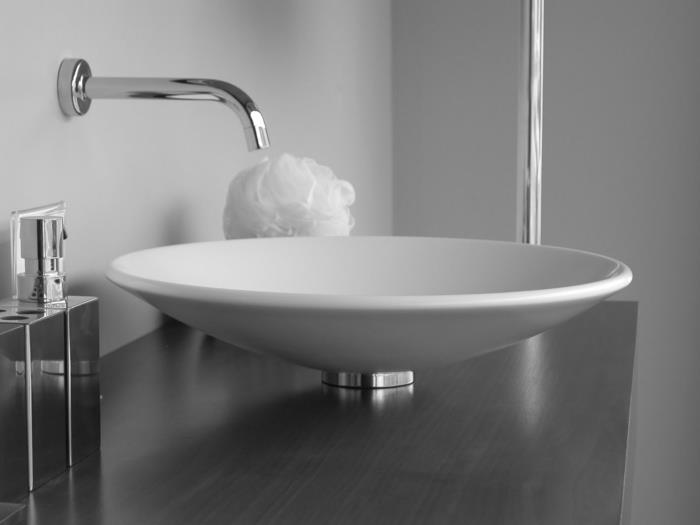 vasque design en céramique blanche kava minosa design
