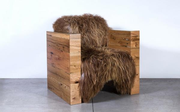 designerskie meble fotel wełniany islandzki