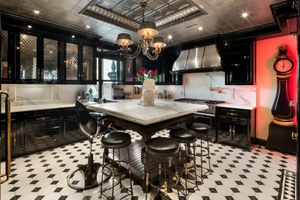 projektant mody tommy hilfiger luksusowy dom projektant kuchnia czarno-biała