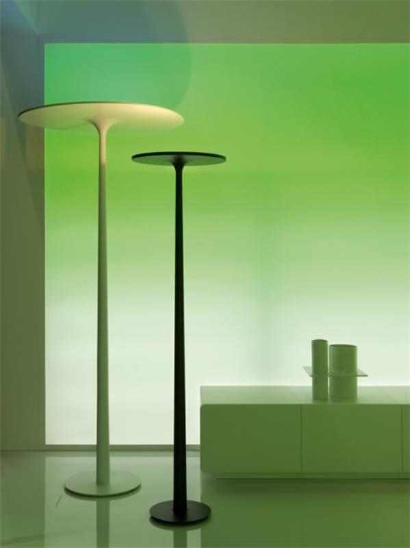 le lampadaire moderne en forme de champignon en noir et blanc