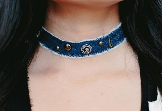 diy choker jeansy upcyklingowe pomysły na zrobienie siebie