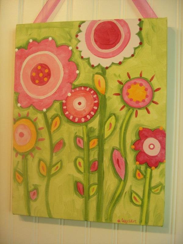 pomysły dekoracyjne wiosenne dekoracje majstrować przy malowaniu dzieci