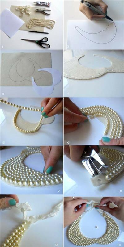 collier de collier de perles de mode bricolage