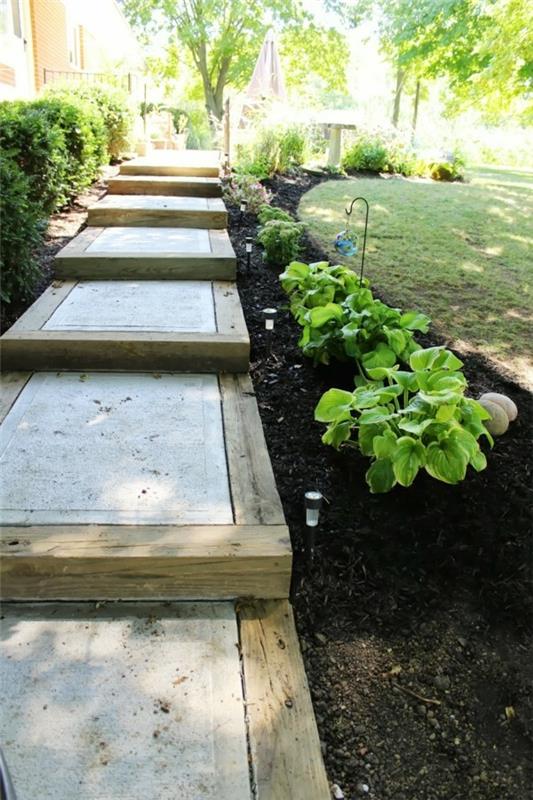 escaliers de jardin de bricolage et allées de jardin