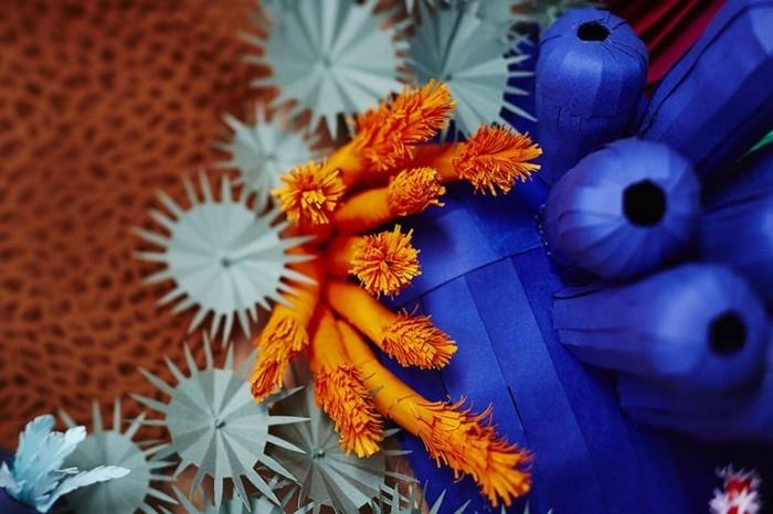 idées bricolage déco Mlle Hipolyte corail orange bleu vert clair