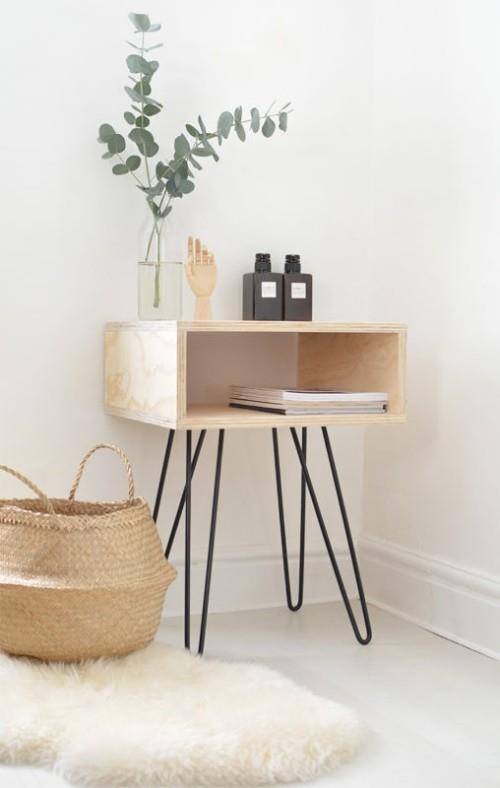 meuble de chevet bricolage pour le coin