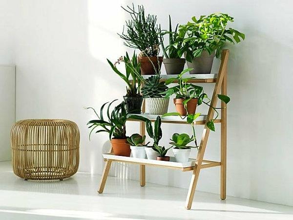 projets de bricolage stand de plantes petits escaliers