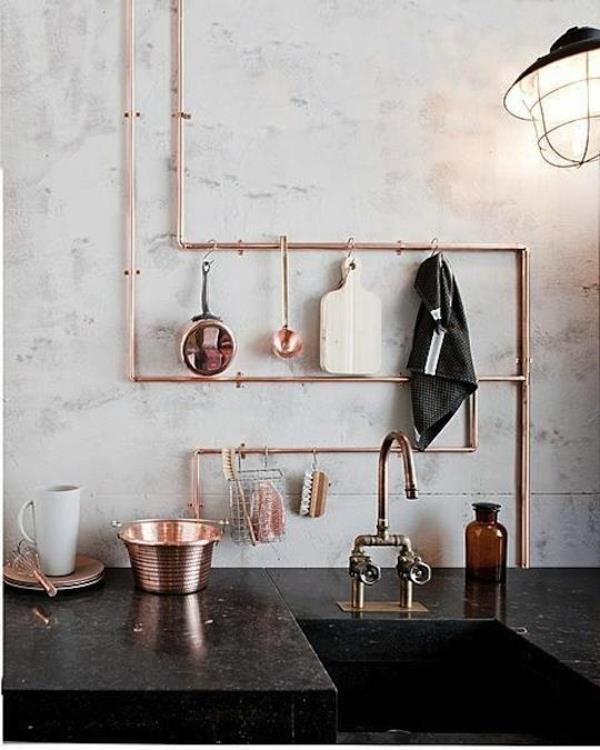 DIY pomysły na życie metalowe rury pomysły na kuchnię półka sprawiają, że samodzielne pomysły na życie