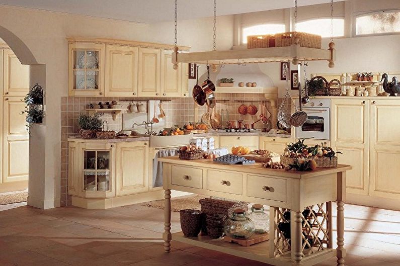 Beige Küche - Innenarchitekturfoto