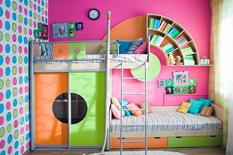 تصميم غرفة أطفال لفتاة بأسلوب فن البوب