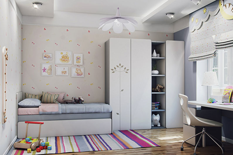 تصميم غرفة اطفال لفتاة باسلوب حديث