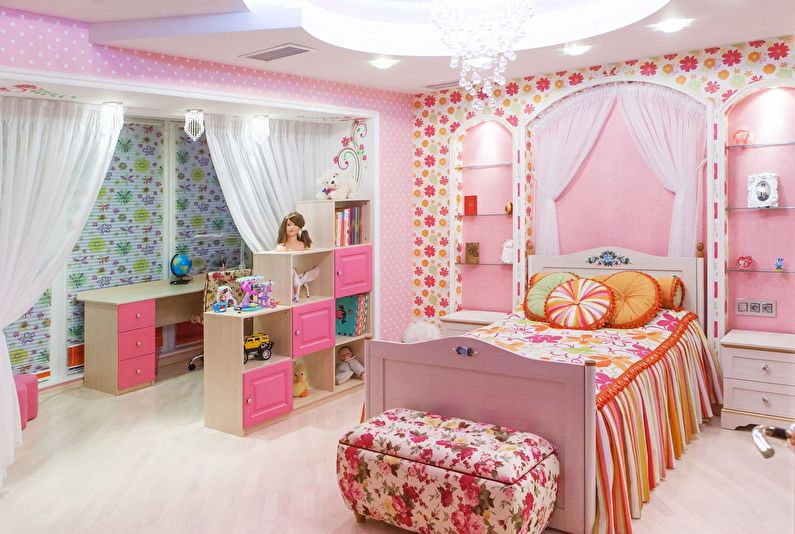تصميم غرفة أطفال لفتاة (65+ صورة)