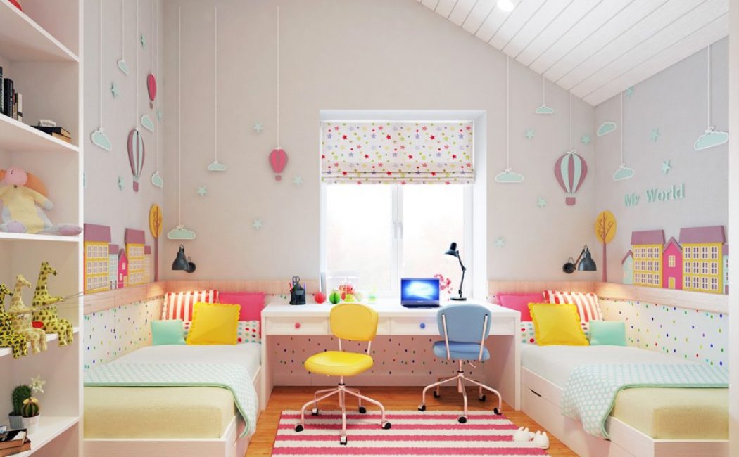 Schönes Zimmer in hellen Farben