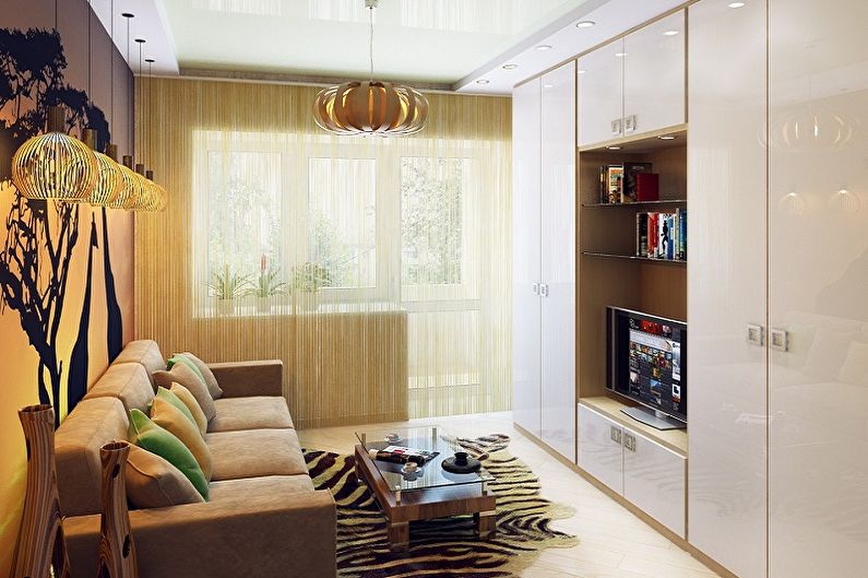 Wohnzimmergestaltung 12 qm - Beleuchtung und Dekoration
