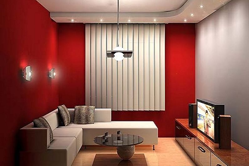Innenarchitektur des Wohnzimmers 12 qm - Foto