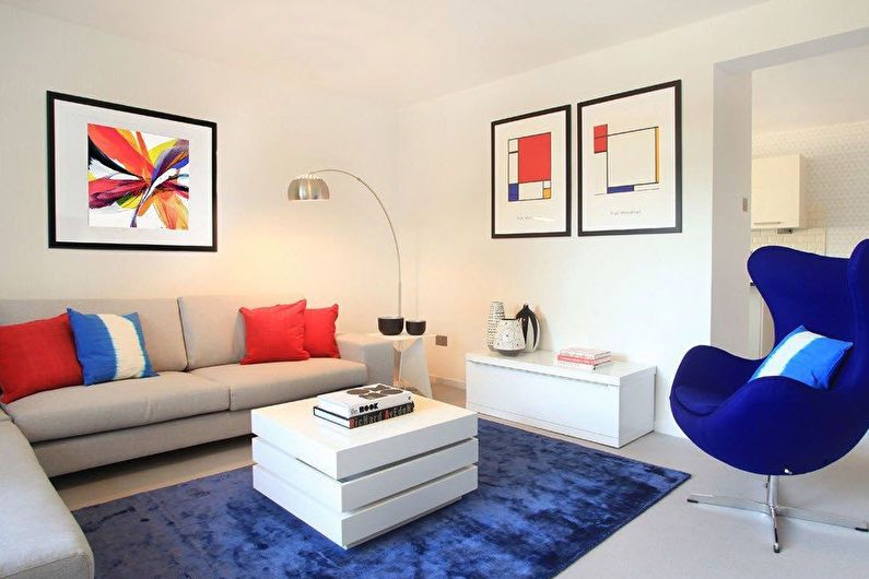 Wohnzimmergestaltung 20 qm im modernen Stil