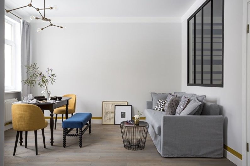 Design obývacího pokoje ve stylu minimalismu - Dokončení podlahy