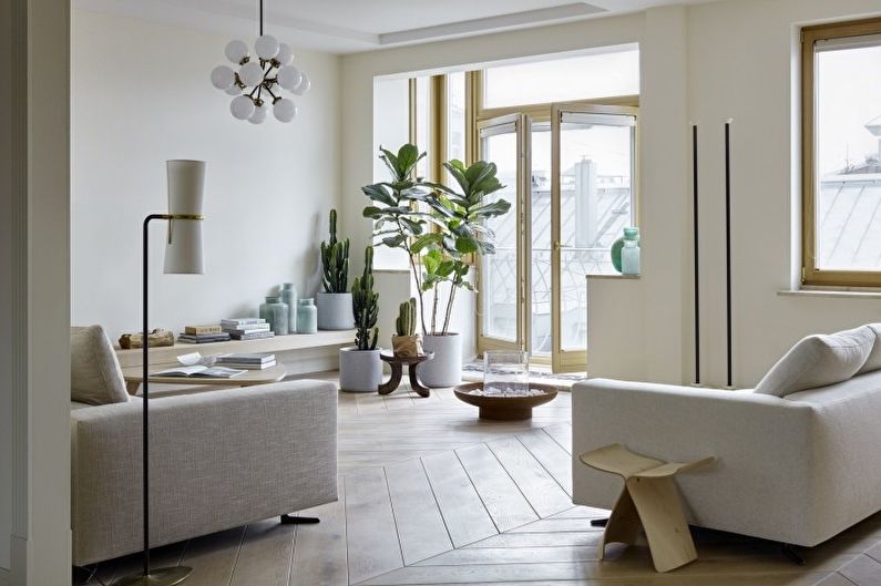 Design obývacího pokoje ve stylu minimalismu - Dokončení podlahy