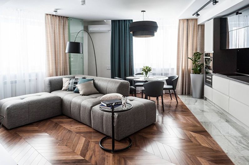 Design obývacího pokoje ve stylu minimalismu - Vlastnosti