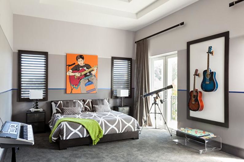 Interiérový design místnosti pro dospívajícího chlapce - fotografie