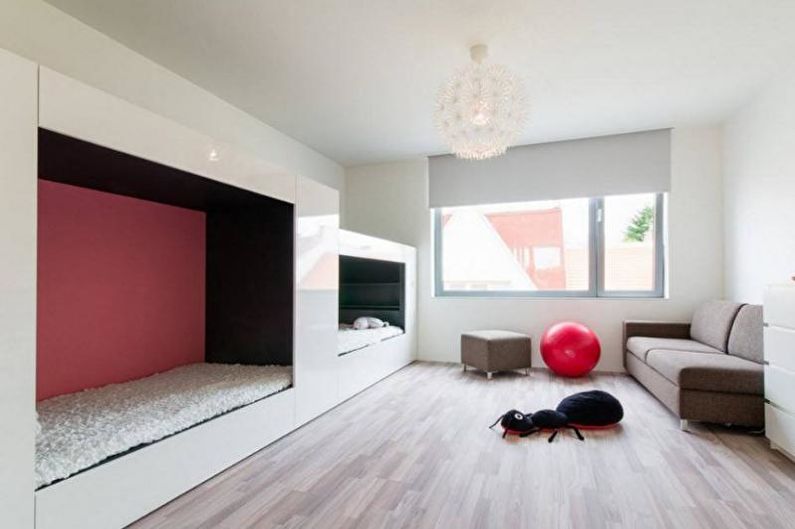 Minimalistický pokoj pro dospívající chlapce - interiérový design