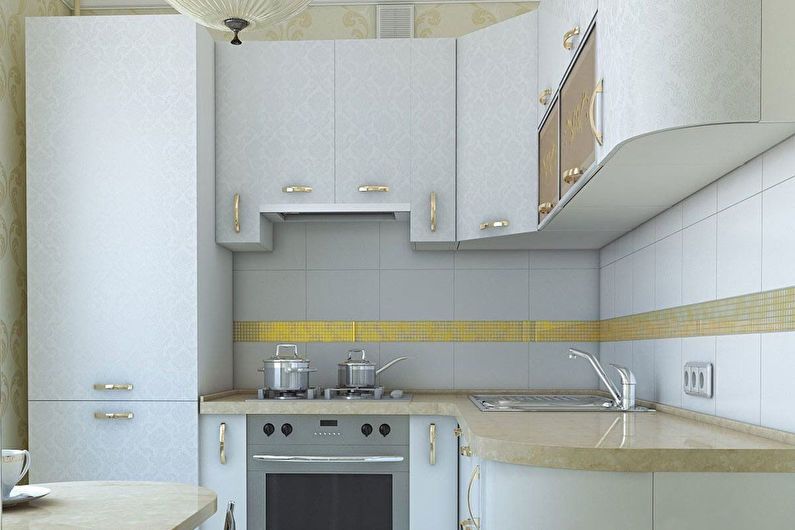 Кухненски дизайн 6 кв.м. в модерен стил