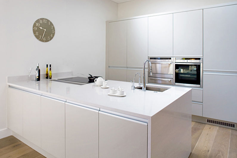 Bílá kuchyň 8 m2 - Vzhled interiéru