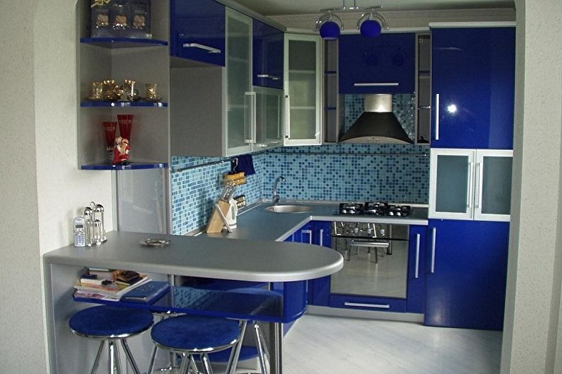 Интериорен дизайн на кухнята в Хрушчов - снимка