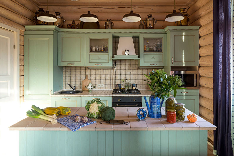 مطبخ البلد الأخضر - التصميم الداخلي