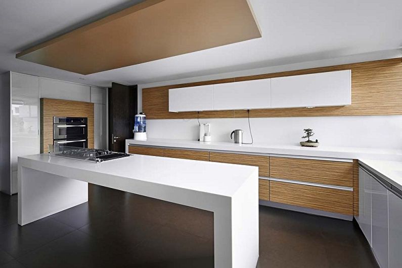 تصميم المطبخ البسيط - زخرفة السقف