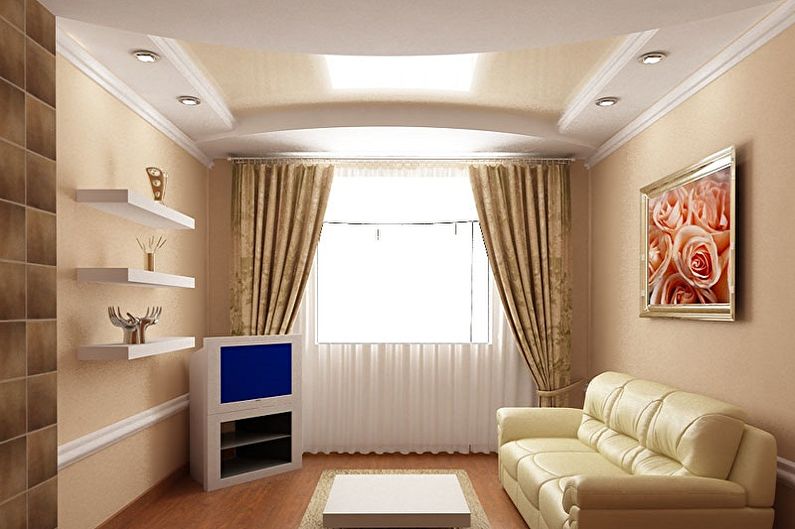 Kleines Wohnzimmer Design - Deckendekoration