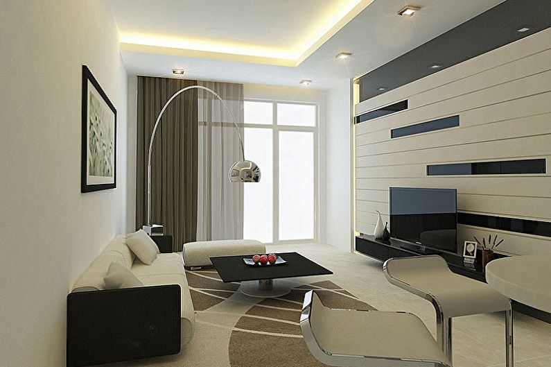 Kleines Wohnzimmer Design - Beleuchtung und Dekoration