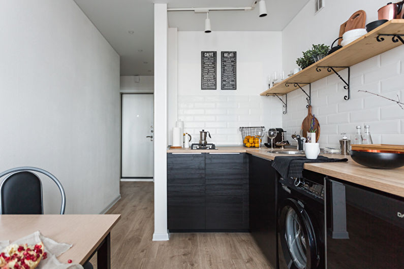 Kleine Küche im skandinavischen Stil - Innenarchitektur