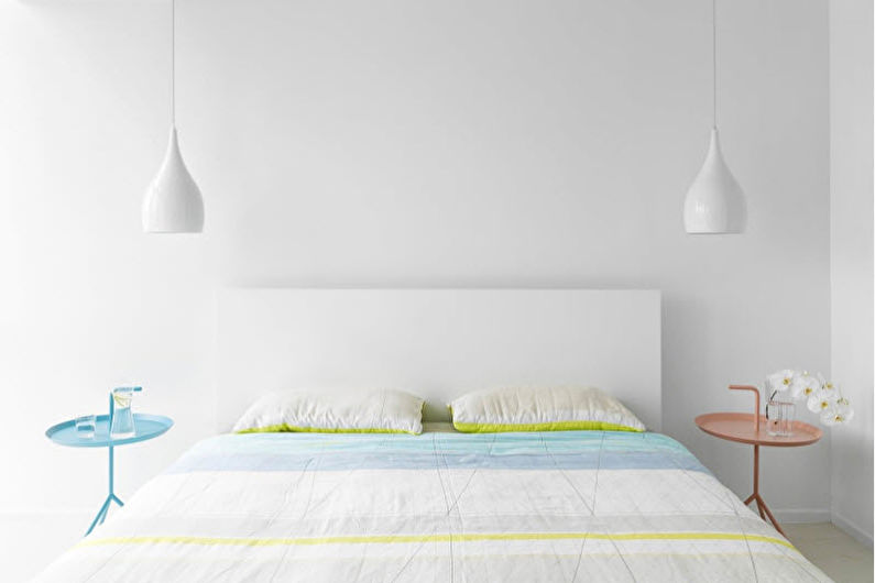 Design ložnice 9 m2 - Bílá barva