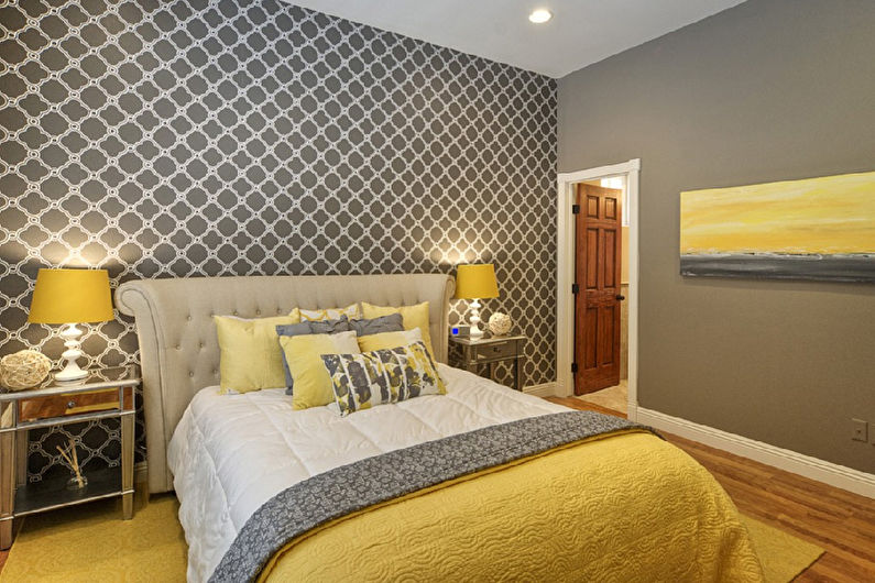 Design ložnice 9 m2 - šedá barva
