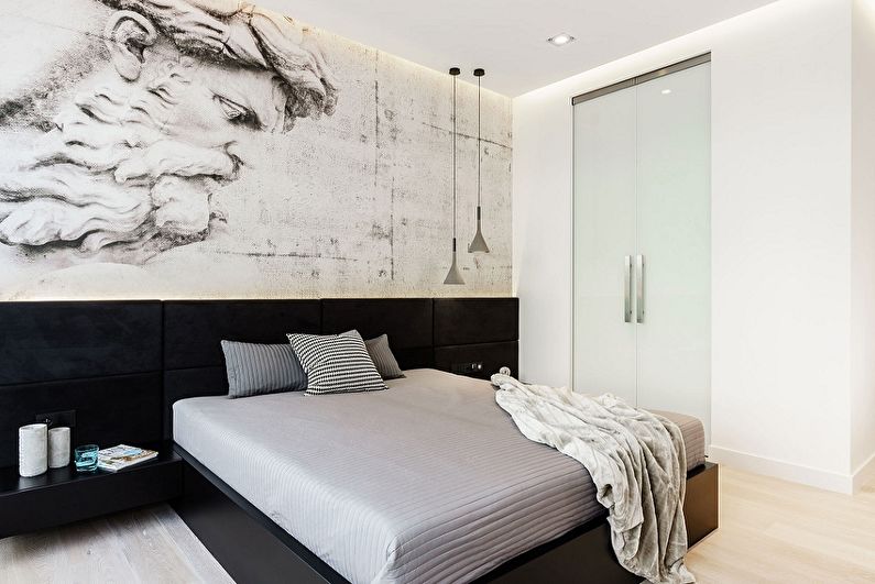 Design ložnice 9 m2 ve stylu minimalismu