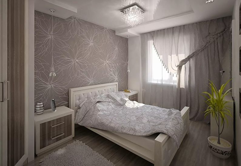 تصميم غرفة النوم في خروتشوف - الطراز الحديث