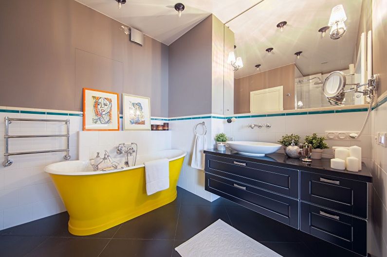 Жълта баня - Интериорен дизайн 2021 г.