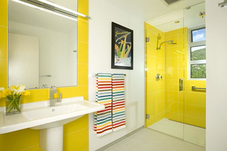 Gelbes Badezimmer - Innenarchitektur 2021