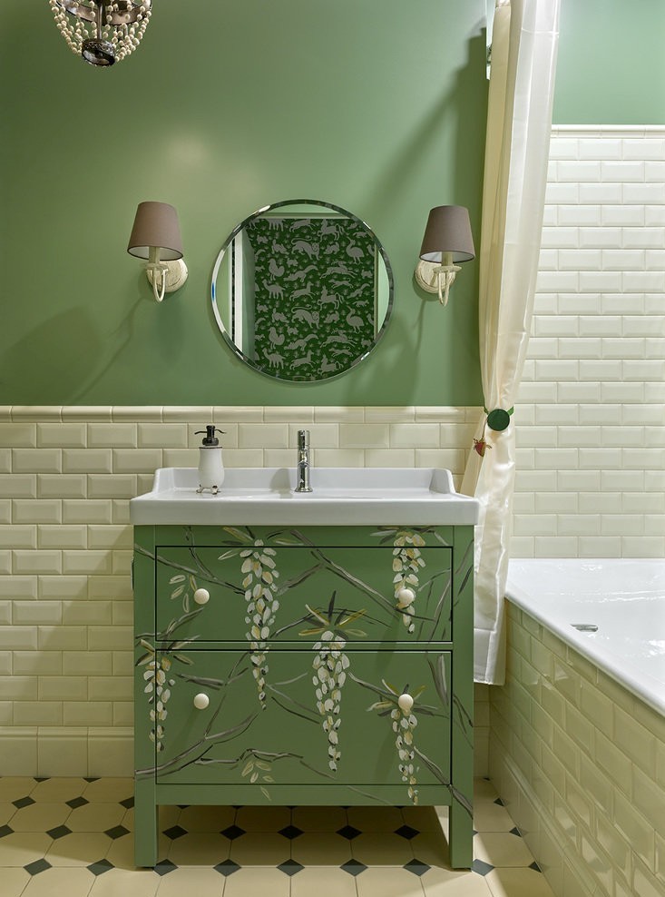 Дизайн на баня в хрушчов - пастелни цветове